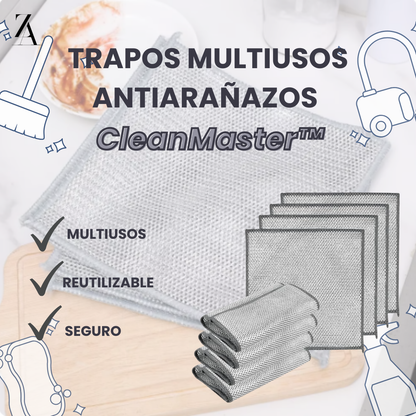 Trapos Multiusos Antiarañazos - CleanMaster™