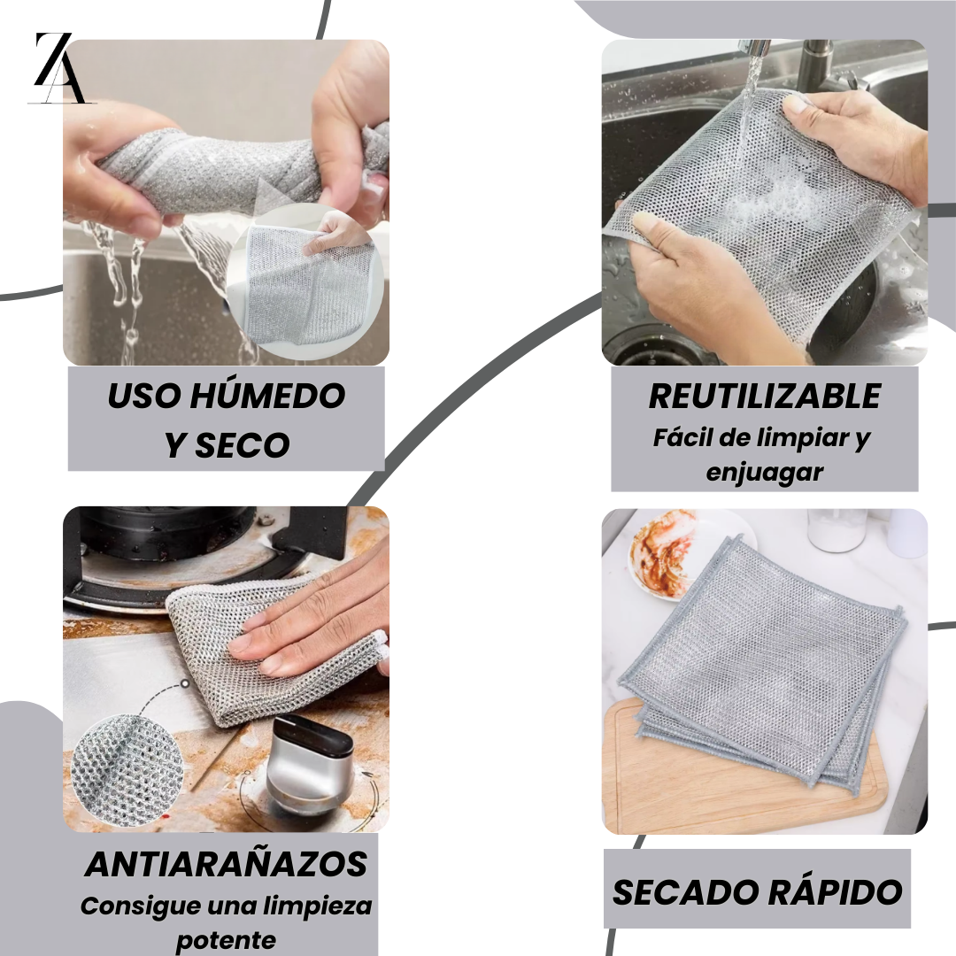 Trapos Multiusos Antiarañazos - CleanMaster™