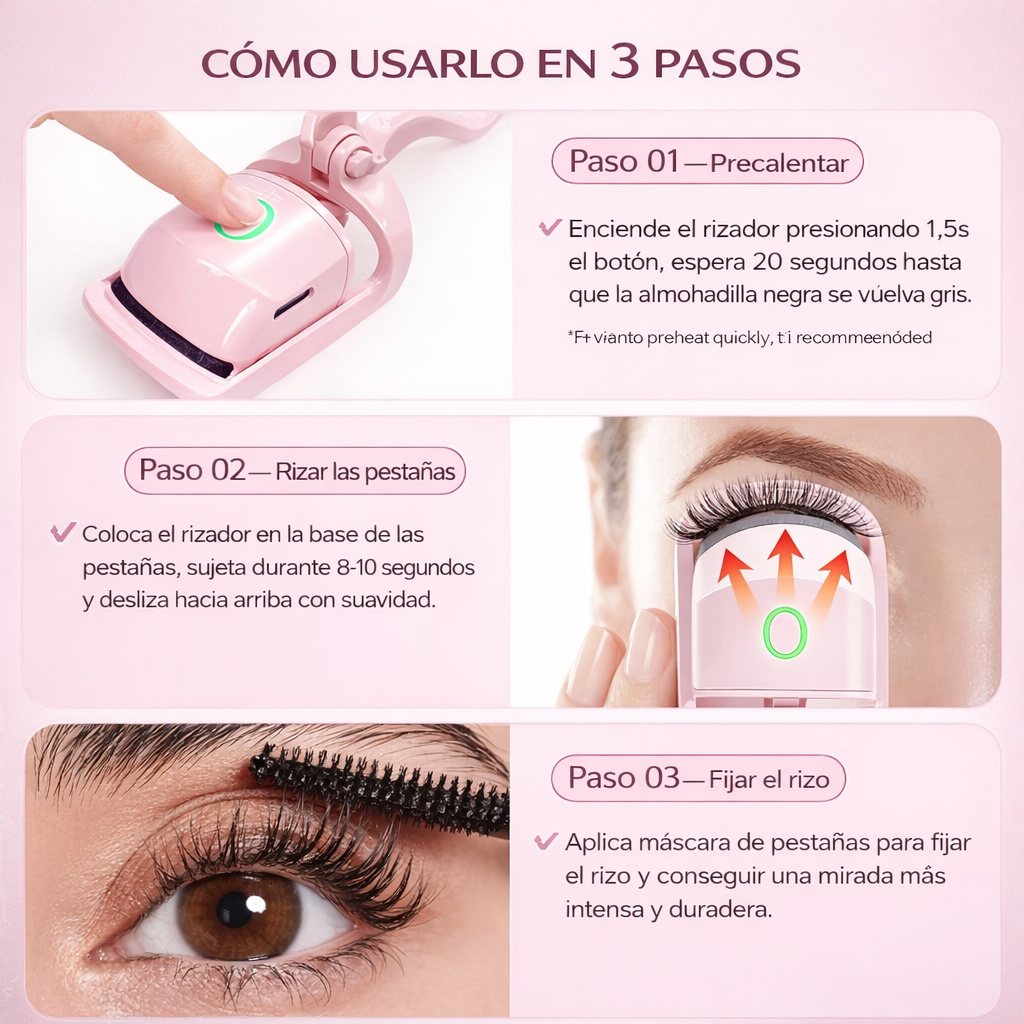 Rizador de Pestañas Térmico — ¡Pestañas perfectas y duraderas en segundos!